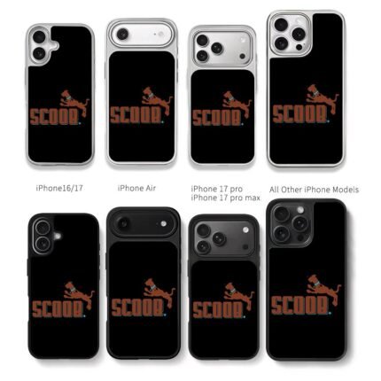 SCOOB jumping spotted brown dog Chris Brown Phone Case Black Electroplated Silver For Iphone 11 To 17