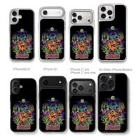Scooby Doo gang and spooky villains Chris Brown Phone Case Black Electroplated Silver For Iphone 11 To 17