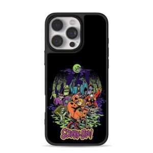 Scooby Doo gang and spooky villains iPhone 16 Pro Max Black Case
