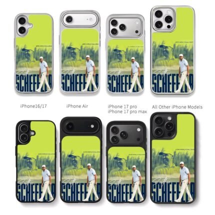 Scottie Scheffler Hero Golf winner Chris Brown Phone Case Black Electroplated Silver For Iphone 11 To 17