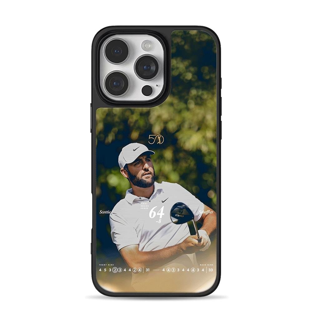 Scottie Scheffler playing golf iPhone 16 Pro Max Black Case Scottie Scheffler playing golf iPhone 16 Pro Max Black Case