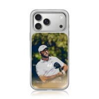 Scottie Scheffler playing golf iPhone 17 Pro Max Electroplated Silver Case1
