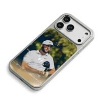 Scottie Scheffler playing golf iPhone 17 Pro Max Electroplated Silver Case2