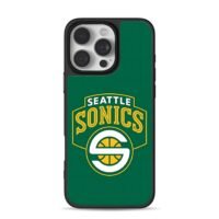 Seattle Sonics NBA basketball logo iPhone 16 Pro Max Black Case
