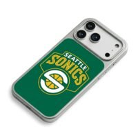 Seattle Sonics NBA basketball logo iPhone 17 Pro Max Electroplated Silver Case2