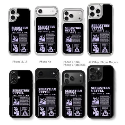 Sebastian Vettel F1 Red Bull poster Chris Brown Phone Case Black Electroplated Silver For Iphone 11 To 17