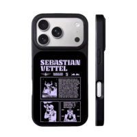 Sebastian Vettel F1 Red Bull poster iPhone 17 Pro Max Black Case