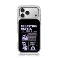 Sebastian Vettel F1 Red Bull poster iPhone 17 Pro Max Electroplated Silver Case1