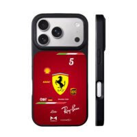 Sebastian Vettel Ferrari 5 F1 iPhone 17 Pro Max Black Case