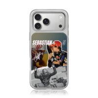 Sebastian Vettel Red Bull F1 trophy iPhone 17 Pro Max Electroplated Silver Case1