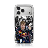 Sebastian Vettel RedBull F1 collage iPhone 17 Pro Max Electroplated Silver Case1