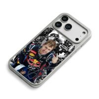 Sebastian Vettel RedBull F1 collage iPhone 17 Pro Max Electroplated Silver Case2