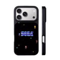 Sega Sonic rings emeralds pixel art iPhone 17 Pro Max Black Case