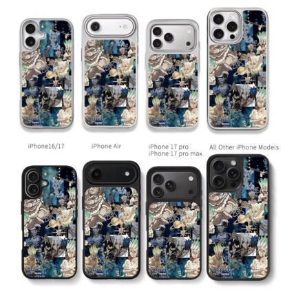 Senku Dr Stone space collage Chris Brown Phone Case Black Electroplated Silver For Iphone 11 To 17