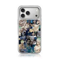 Senku Dr Stone space collage iPhone 17 Pro Max Electroplated Silver Case1