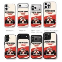 Senna 1988 McLaren MP4 F1 car Chris Brown Phone Case Black Electroplated Silver For Iphone 11 To 17