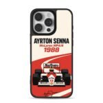Senna 1988 McLaren MP4 F1 car iPhone 16 Pro Max Black Case