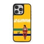 Senna F1 driver with brazil helmet iPhone 16 Pro Max Black Case