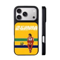Senna F1 driver with brazil helmet iPhone 17 Pro Max Black Case