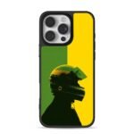 Senna F1 helmet green yellow iPhone 16 Pro Max Black Case