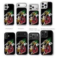 Senna Marlboro Boss F1 art Chris Brown Phone Case Black Electroplated Silver For Iphone 11 To 17