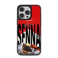 Senna McLaren F1 racing helmet iPhone 16 Pro Max Black Case