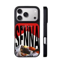 Senna McLaren F1 racing helmet iPhone 17 Pro Max Black Case
