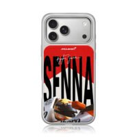 Senna McLaren F1 racing helmet iPhone 17 Pro Max Electroplated Silver Case1