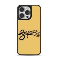 Serpientes snake art on yellow iPhone 16 Pro Max Black Case
