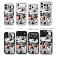 Seungmin Stray Kids puppy collage Chris Brown Phone Case Black Electroplated Silver For Iphone 11 To 17