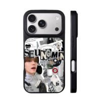 Seungmin Stray Kids puppy collage iPhone 17 Pro Max Black Case