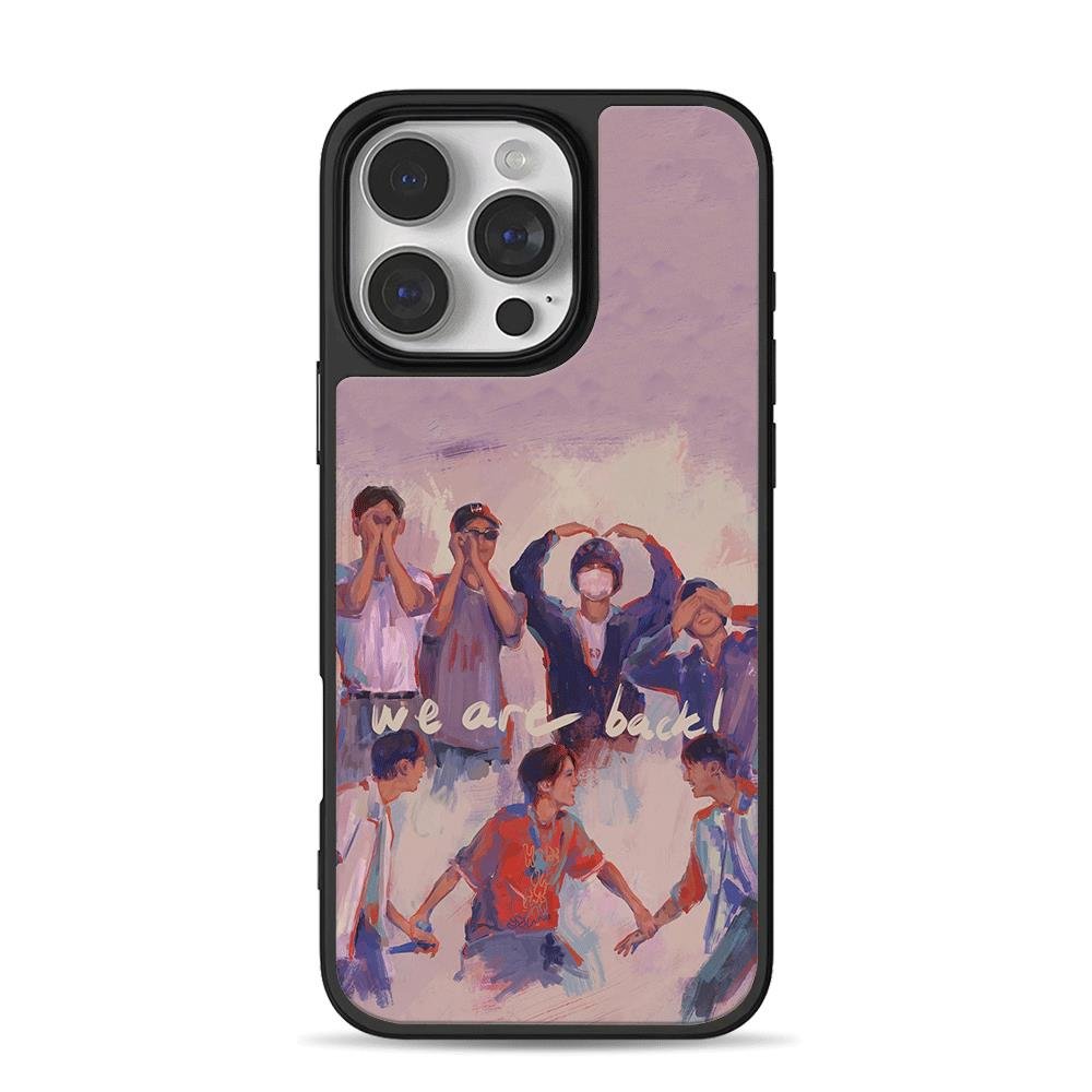 Seven Kpop boys we are back oil art iPhone 16 Pro Max Black Case Seven Kpop boys we are back oil art iPhone 16 Pro Max Black Case