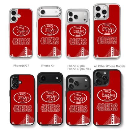 SF 49ers logo Golden Gate Bridge Chris Brown Phone Case Black Electroplated Silver For Iphone 11 To 17