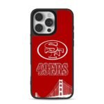 SF 49ers logo Golden Gate Bridge iPhone 16 Pro Max Black Case