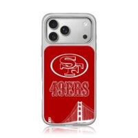 SF 49ers logo Golden Gate Bridge iPhone 17 Pro Max Electroplated Silver Case1