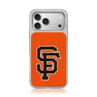 SF Giants interlocking orange knit iPhone 17 Pro Max Electroplated Silver Case1