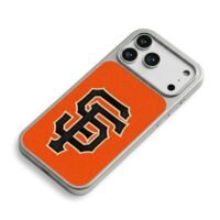 SF Giants interlocking orange knit iPhone 17 Pro Max Electroplated Silver Case2
