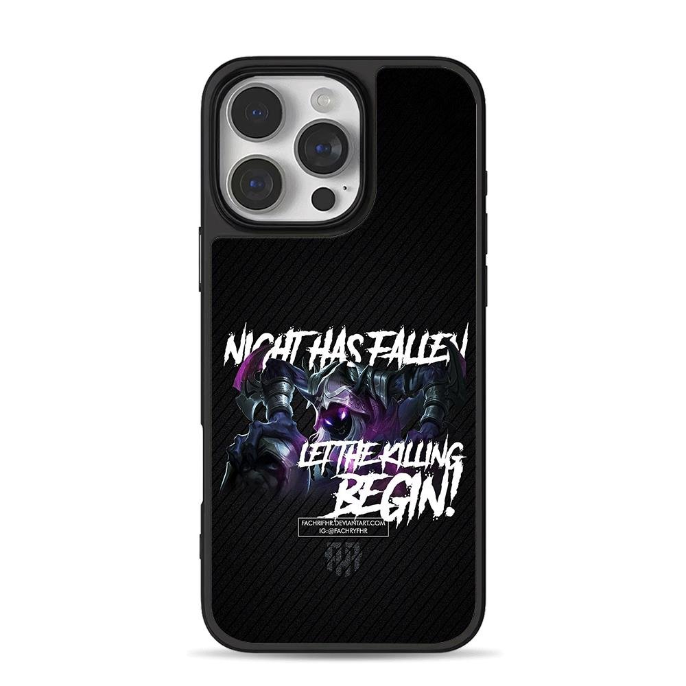 Shaco LoL Let The Killing Begin iPhone 16 Pro Max Black Case Shaco LoL Let The Killing Begin iPhone 16 Pro Max Black Case