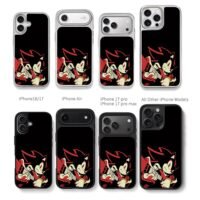 Shadow the Hedgehog playing guitar Chris Brown Phone Case Black Electroplated Silver For Iphone 11 To 17