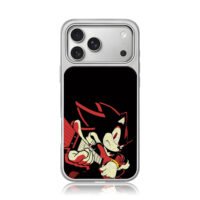 Shadow the Hedgehog playing guitar iPhone 17 Pro Max Electroplated Silver Case1