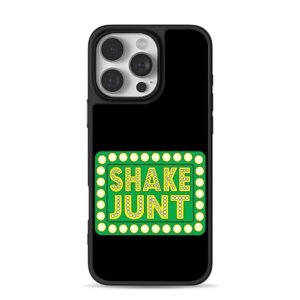 SHAKE JUNT green marquee light sign iPhone 16 Pro Max Black Case