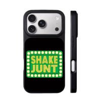 SHAKE JUNT green marquee light sign iPhone 17 Pro Max Black Case