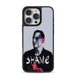 SHAME art man blue horse pink iPhone 16 Pro Max Black Case