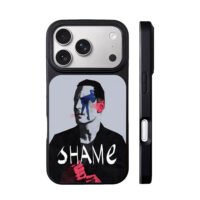SHAME art man blue horse pink iPhone 17 Pro Max Black Case