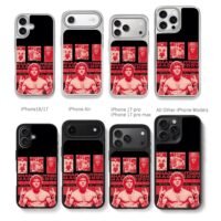 Shara Bullet Magomedov UFC red art Chris Brown Phone Case Black Electroplated Silver For Iphone 11 To 17