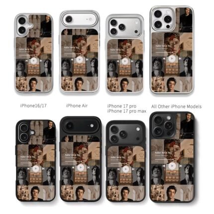 Shawn Mendes Fallin All In You grid Chris Brown Phone Case Black Electroplated Silver For Iphone 11 To 17