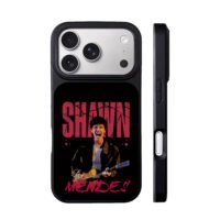 Shawn Mendes guitar red text art iPhone 17 Pro Max Black Case