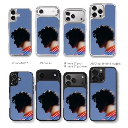 Shawn Mendes side profile blue Chris Brown Phone Case Black Electroplated Silver For Iphone 11 To 17