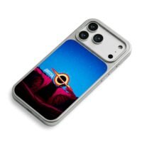 Sheesh black hole head chill space art iPhone 17 Pro Max Electroplated Silver Case2