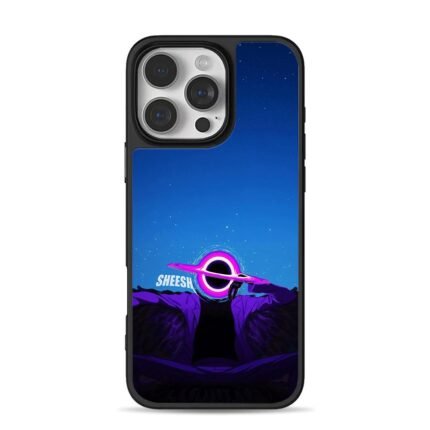 SHEESH ufo black hole head star sky iPhone 16 Pro Max Black Case